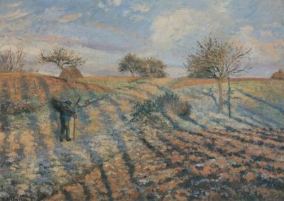 White Frost, Old Road of Ennery, Pontoise by Camille Jacob Pissarro